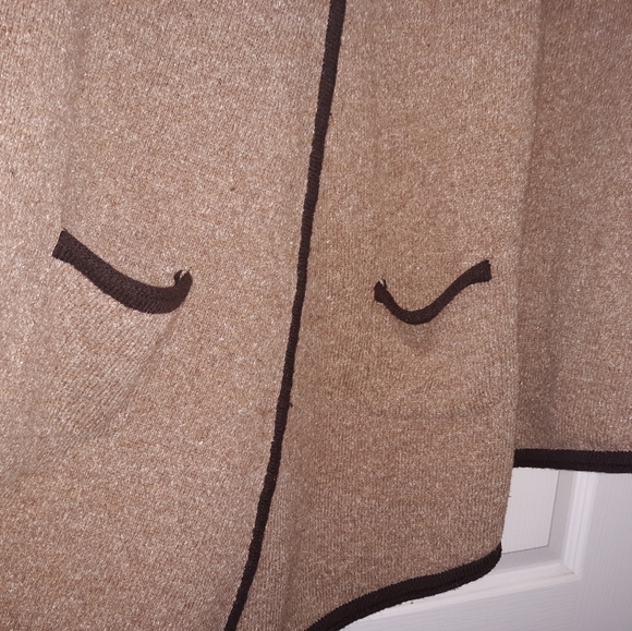 Patagonia Womens VNeck Poncho Pockets Cotton/Poly Blend Size M/L EUC - Picture 3 of 5